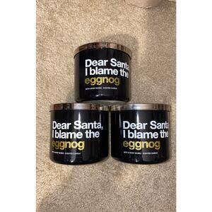 bath and body works dear santa i blame the eggnog candle 3 wick candles set of 3